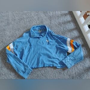 PINK Victoria's Secret Blue and Orange Top